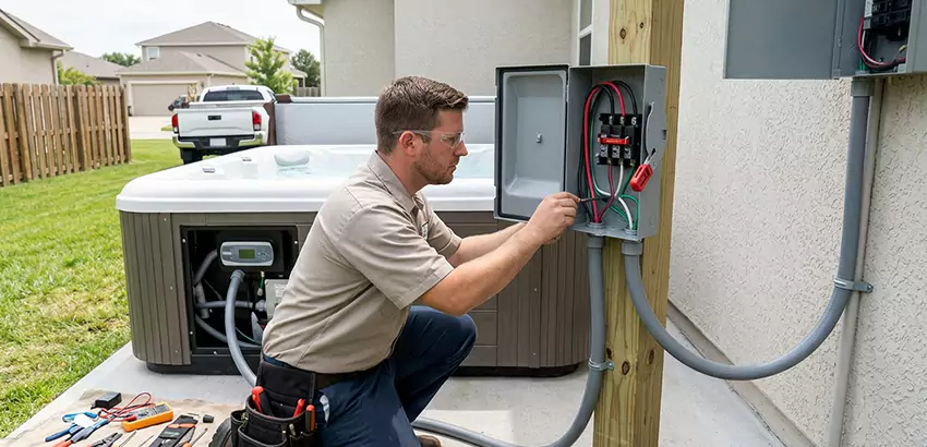 Outdoor Hot Tub Electrical Installation in Lake Mary
