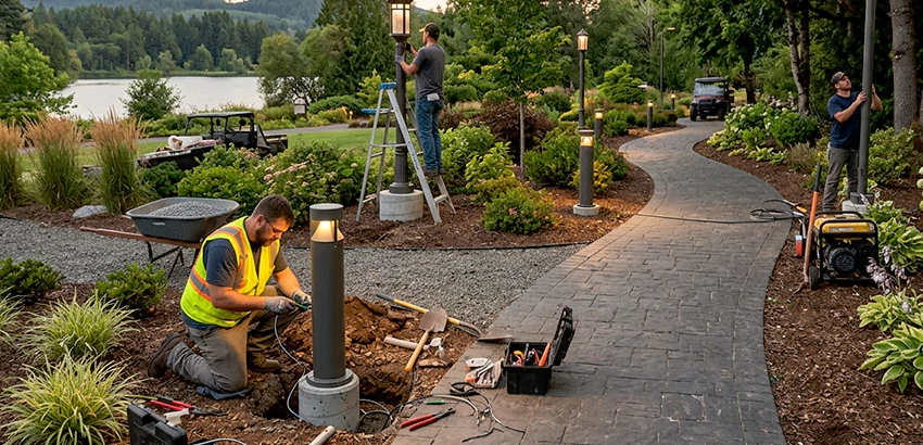 Landscape Post, Pole, and Bollard Lighting Installation in Lake Mary