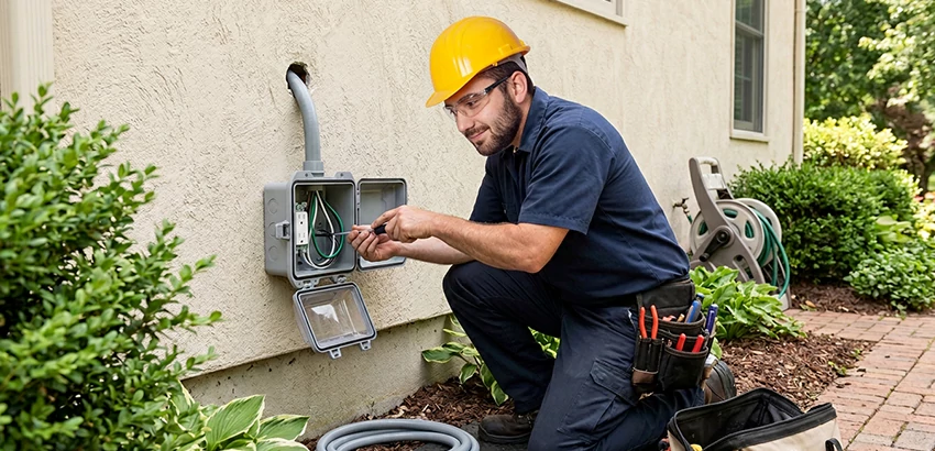 Outdoor Outlet Installation on Vinyl Siding in Lake Mary